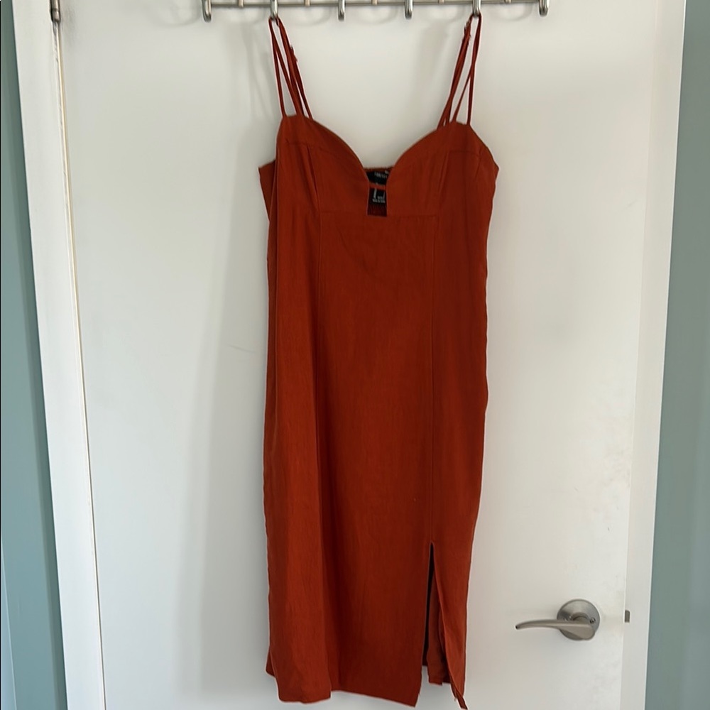 Rust Orange Sleeveless Dress